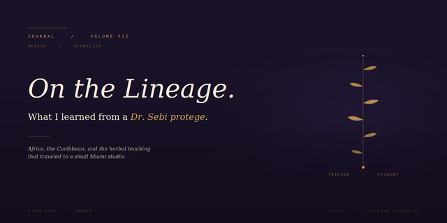 Why I Trained Under a Dr. Sebi Protégé