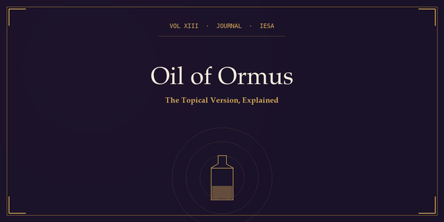 Oil of Ormus: The Topical Version, Explained