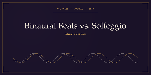 Binaural Beats vs. Solfeggio: When to Use Each
