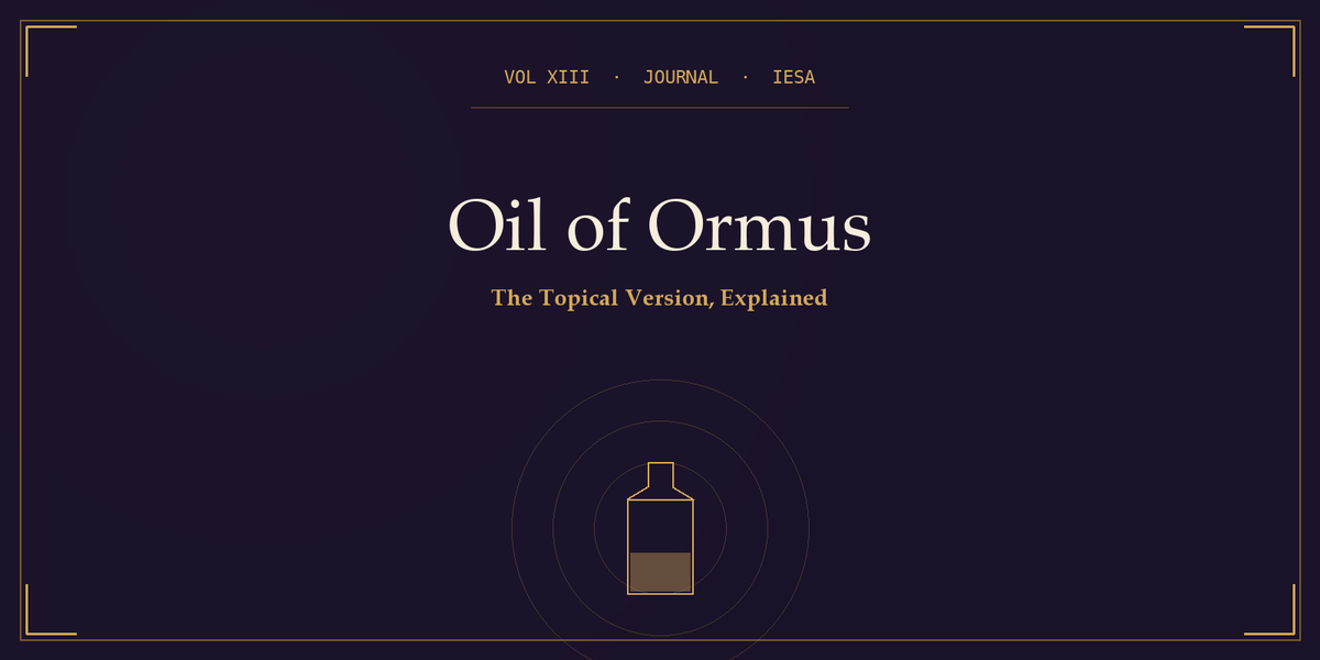 Ormus Rings Oil of Ormus: The Topical Version, Explained