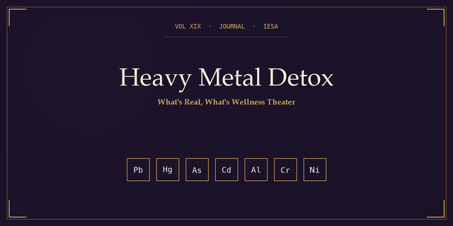 Heavy Metal Detox: What's Real, What's Wellness Theater