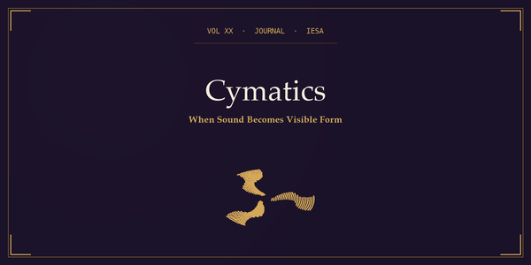 Cymatics: When Sound Becomes Visible Form