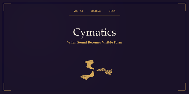 Cymatics: When Sound Becomes Visible Form